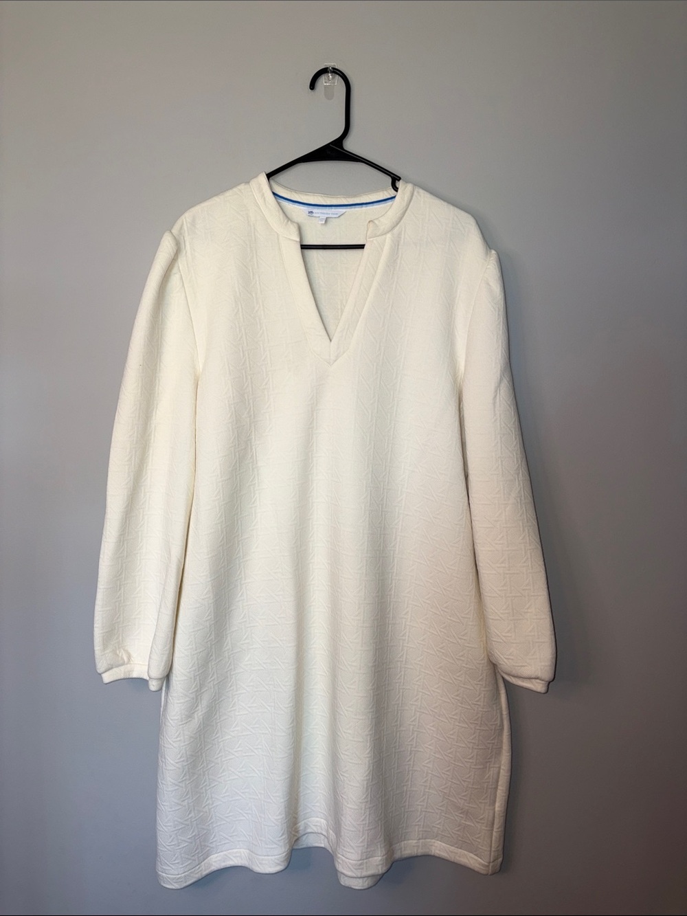 Southern Tide Cream Textured Women's Dress XL
